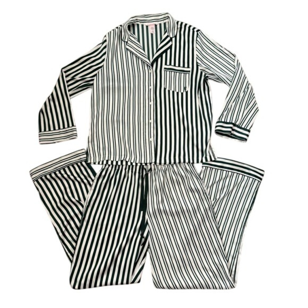 Victoria's Secret Pinstripe Satin Pajamas